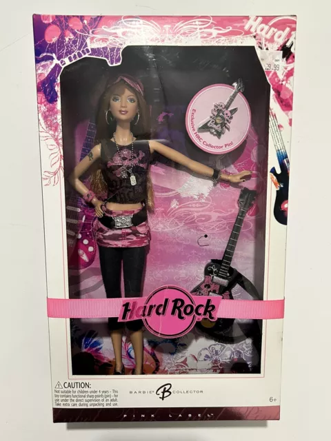 Hard Rock Cafe Barbie Doll Pink Label 2006 Barbie Collector Mattel NRFB