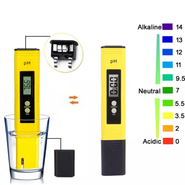 PH Meter LCD Digital Electric Tester Pen Water Hydroponics Test Kit Aquarium UK