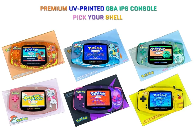 LLY Retro Pixel IPS Screen Kit For Game Boy Color / GBA SP – 3.0" UV Print Custom Housing, Silver