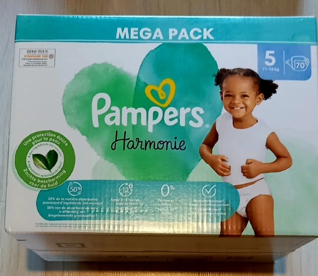 70 couches Pampers Harmonie Taille 5 (méga pack)