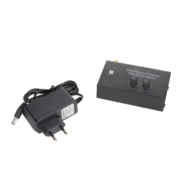 Préampli Phono Pour Platine Vinyle – Convertisseur RCA, Sortie RCA/6.35mm, Alimentation 12V