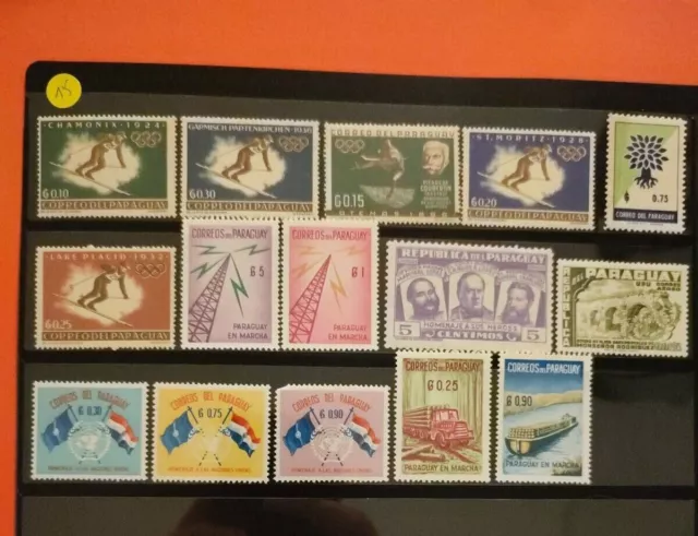 Lot 15 Timbre PARAGUAY stamp neuf ou oblitéré collection monde poste