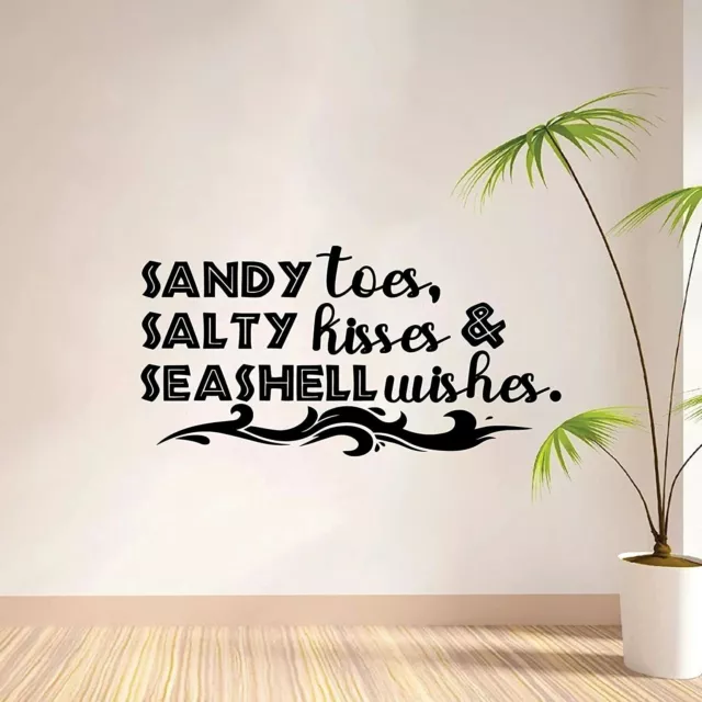 Seashell Sea Quote Beach Ocean Vinyl Wall Art Decor Sticker for Home Room Decals