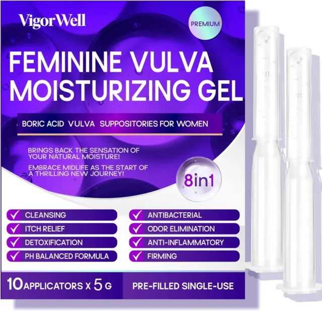 10x Vaginal Moisturizer Gel & Lubricant Suppositories Pre-Filled Applicators