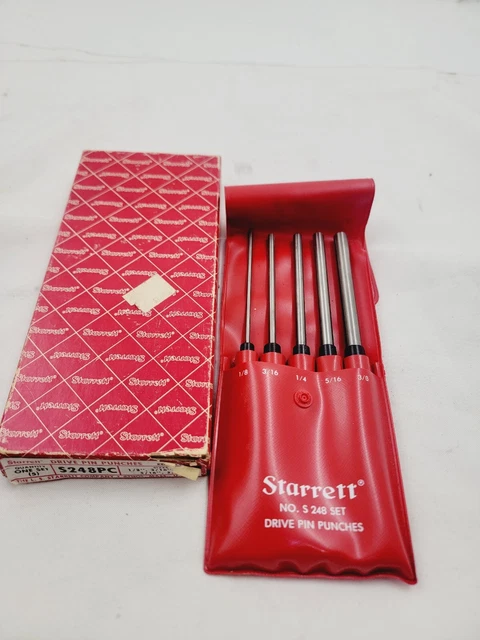Starrett 5 Piece Drive Pin Punch Set S248PC  LIGHT USE