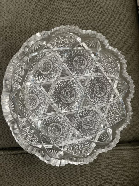 American Brilliant Deep Cut Heavy Crystal Bowl