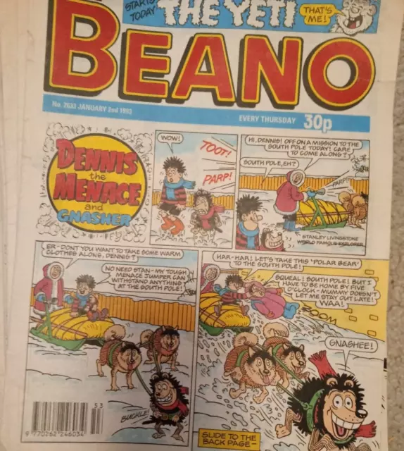 Beano x 42 comics 1993, bundle Joblot No. 2633 - No. 2674 (Inclusive)