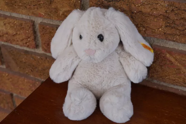 Dan Dee Easter Plush Squeeze Talk Very Soft Bunny Ivory Pink Stuffed Animal  14”