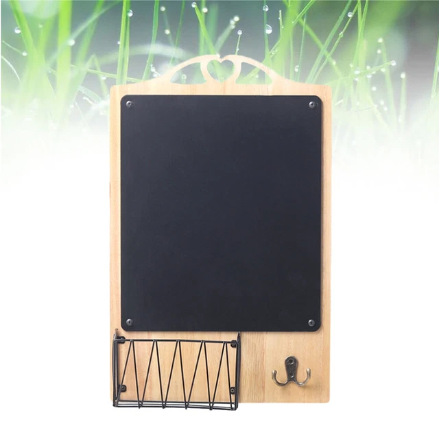 WALL HANGING CHALKBOARD Wall Decor Message Board Storage Basket