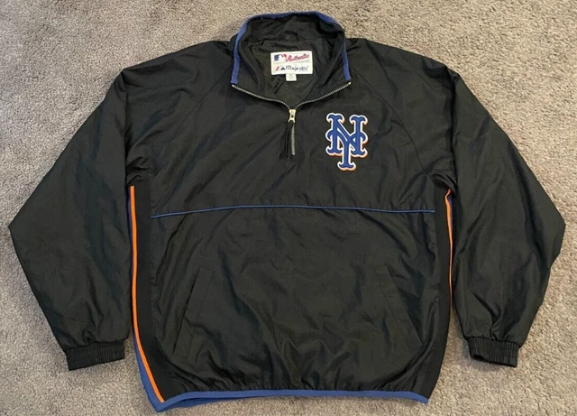 Men's Majestic Authentic Collection New York Mets 1/4 Zip Pullover Jacket Medium