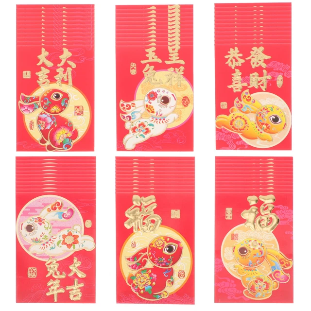 60 pz 2023 busta rossa Hongbao cinese vedi borsa bambino