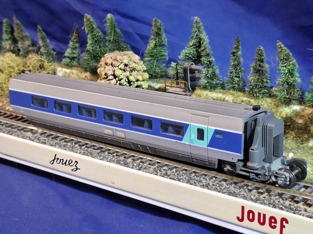 Voitures TGV Atlantique Jouef – 1 Voiture 1ère Et 1 Voiture 2ème Classe, échelle HO