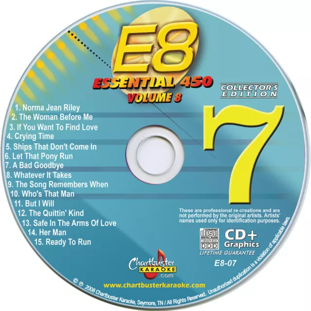 CHARTBUSTER ESSENTIAL KARAOKE CD+G VOL-8 Disc-7 Kenny Rogers,Martina McBride +