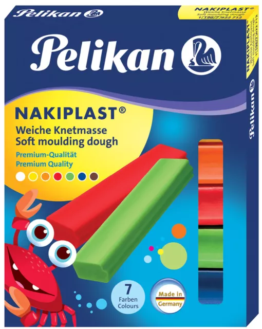 Pelikan hochwertige Wachsknete Nakiplast 196/7 sortiert 7 Stangen