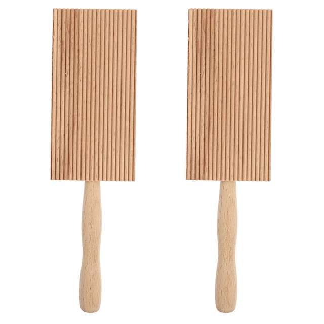 2 piezas raspador de pasta casera pasta macarrones madera borde Garganelli
