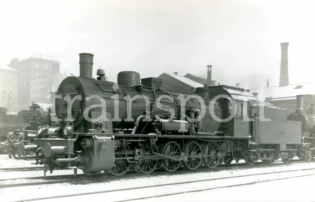 Baryt-Foto Dampflok 57 1476 in Wien Westbahnhof, Dezember 1938