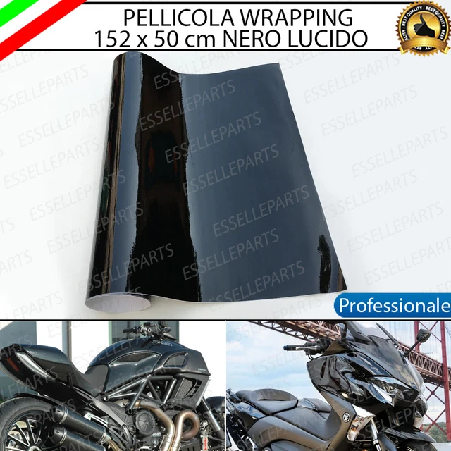 Pellicola Adesiva Termoformabile Per Auto E Moto - Bianco E Nero 50x150cm - Foto 8