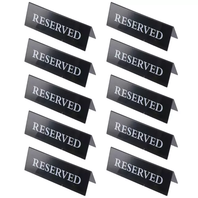 Black Acrylic Reserved Table Sign Table Tent Sign  Restaurant Tabletop