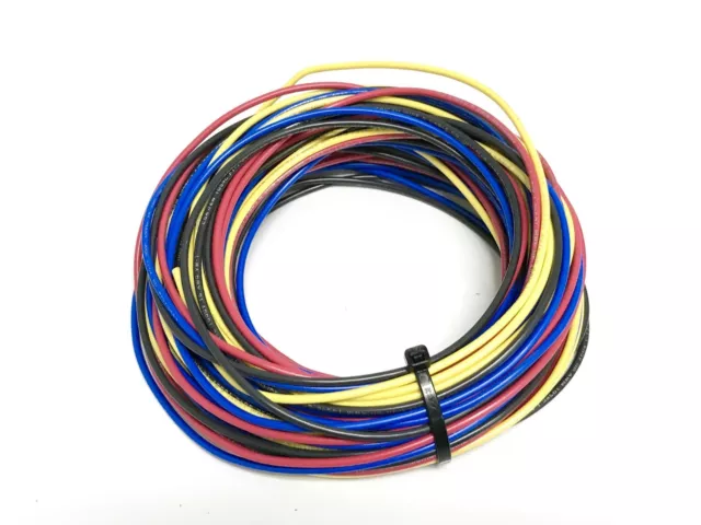 16 Gauge Pure Copper 25 Ft Ea Primary Stranded Wire Black Red Blue Yellow