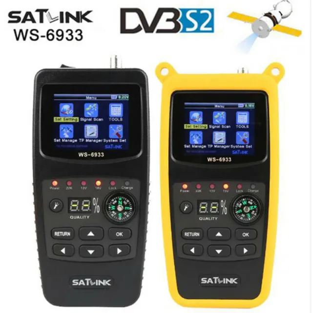 Satlink WS-6933 Satmessgerät Satellite Finder Meter DVB-S/S2 LCD Display Kompass