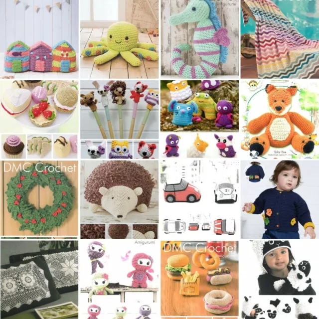 DMC CROCHET PATTERNS - 4 ply Chunky Amigurumi Toy Lace Children Baby ...