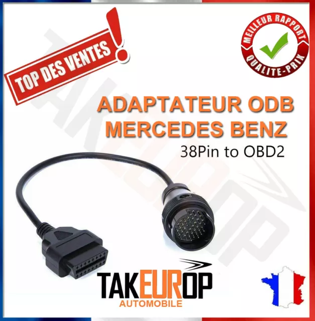 38 Pin to 16 Pin OBD Diagnostic Cable Adapter OBD2 Connector For Mercedes Benz