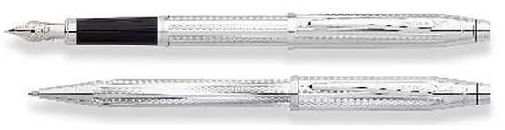 Cross Century II Engr Chrome Fountain pen & Ballpoint Ball pen SET- AT0087WG-70M