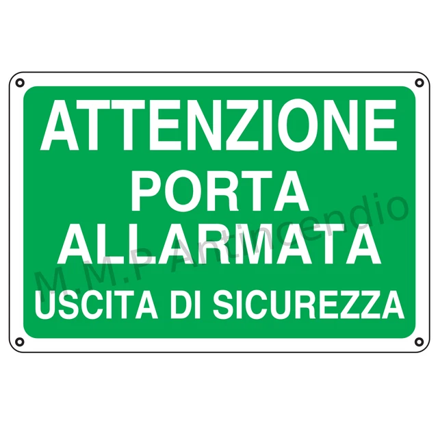 Cartello 'Attenzione Sistema Di Allarme' - 30x20 Cm - Plastica Resistente Per Esterni - Komma Security - 3