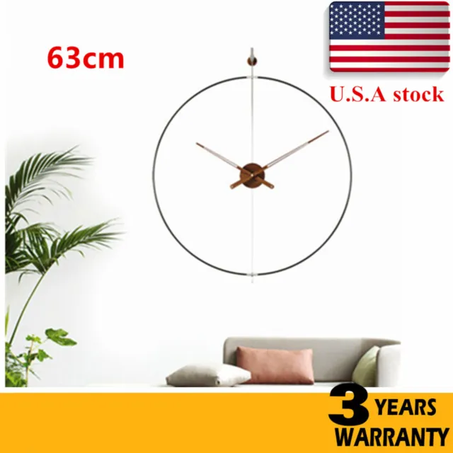 Simple Style Metal Needle Hanging Wall Clock Non-fading Huge Bar/Cafe Display