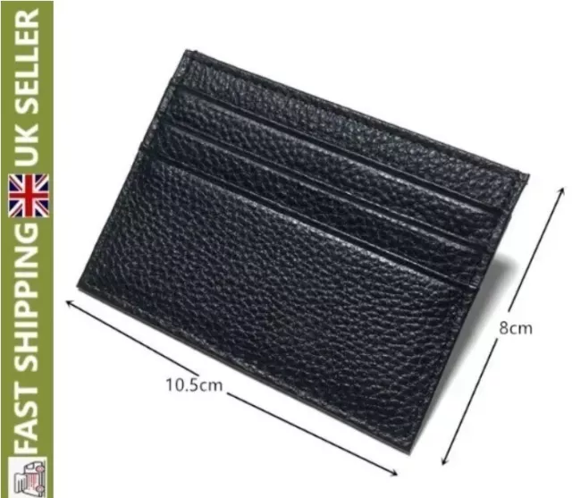 Genuine Leather Wallet Card Holder Mens Slim Men Credit Debit Card Money Pouch 3
