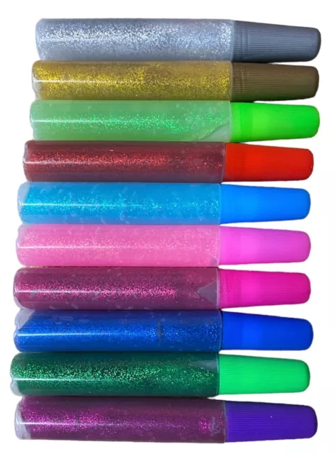 Glitzer Klebe Gelstifte Kunsthandwerk Funkelnd Farbige Marker Kinder (10Er-Pack) 2