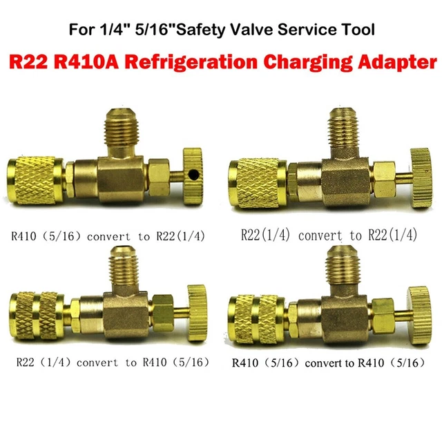 Adattatore adattatore caricabatterie raffreddamento 1 pezzo R22 R410A strumento riempimento liquido