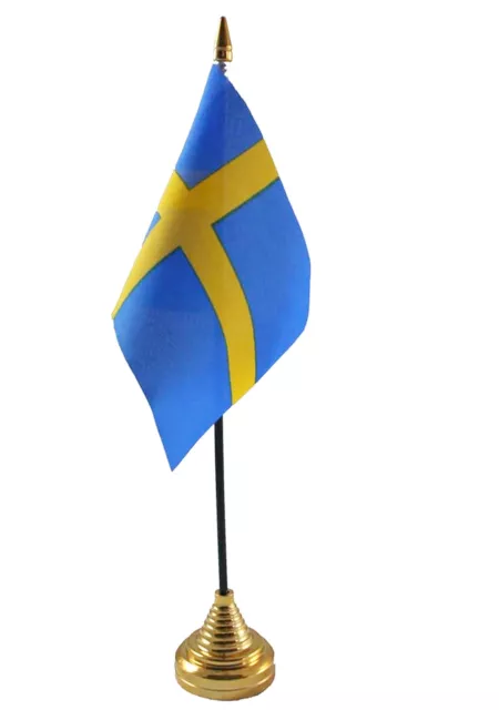 SWEDEN TABLE FLAG desktop Swedish Stockholm Gothenburg Malmo FLAGS SVERIGE