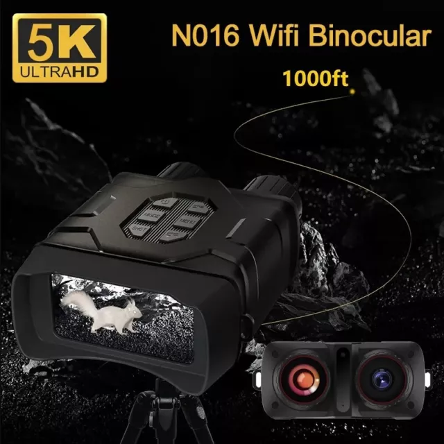 Nachtsichtgerät 5K WIFI Infrarot Nachtsicht Fernglas 10X Zoom Jagd Binokular DHL