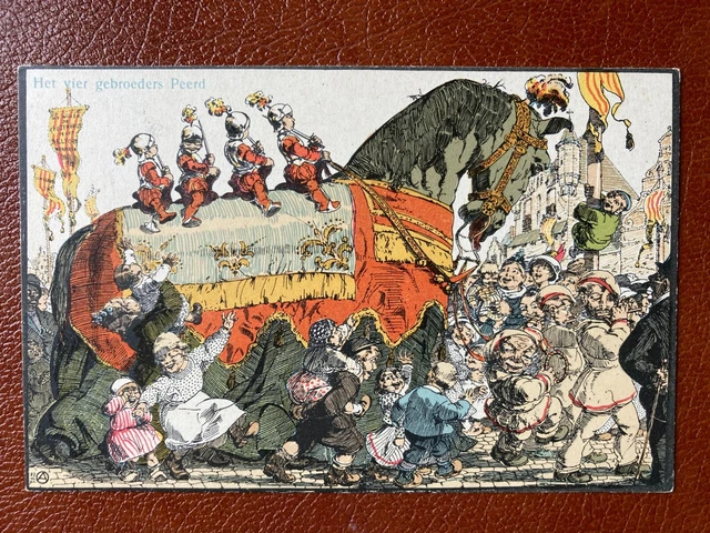 Art Nouveau - A. Ost - Serie Machelen - Cartolina N° 8 Het vier gebroeders Peerd
