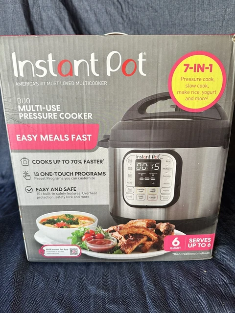 Instant Pot Duo 7-in-1 Electric 6Qt Pressure Cooker, Stainless Steel