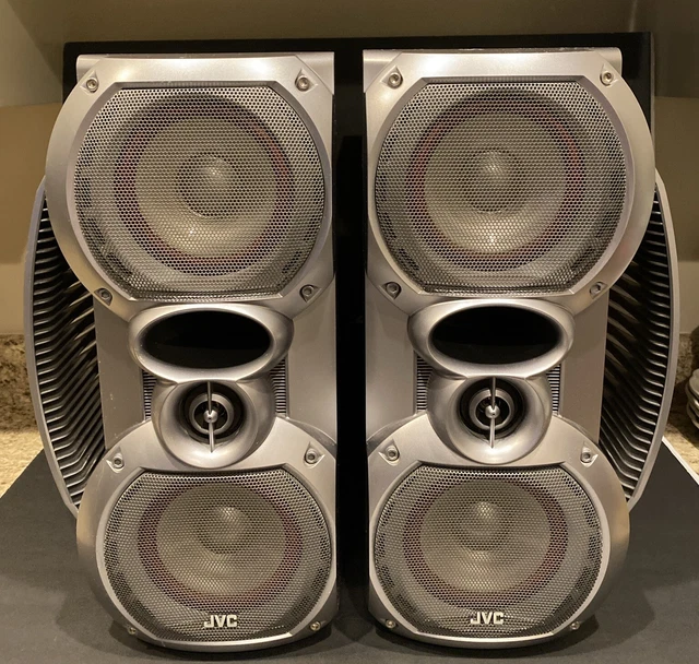 JVC TWIN SPHXZ30 PAIR Silver Speakers Subwoofers Speaker 80W Subwoofer