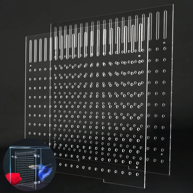 2pcs Fish Tank Dividers, Acrylic Divider Isolation Board with Suction