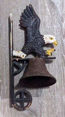 Antique Vintage Cast Iron Dinner Bell Flying Eagle Apprx. 14 Inches Overall