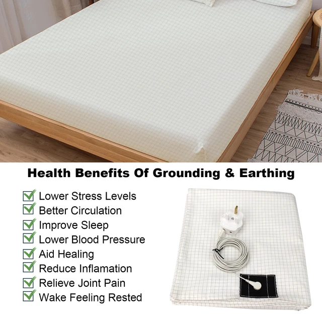 BED EARTHING SHEET Grounding Sheet Mat & Conductive Copper Cord +UK