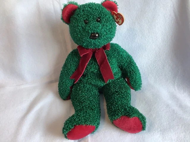 Ty Beanie Buddies | 2001 Holiday Teddy | Christmas | Vintage Retired Plush