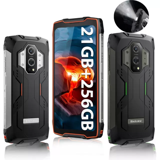 Blackview BV9300 Rugged Smartphone 21GB+256GB 50MP 15080mAh/33W Android 12 Phone