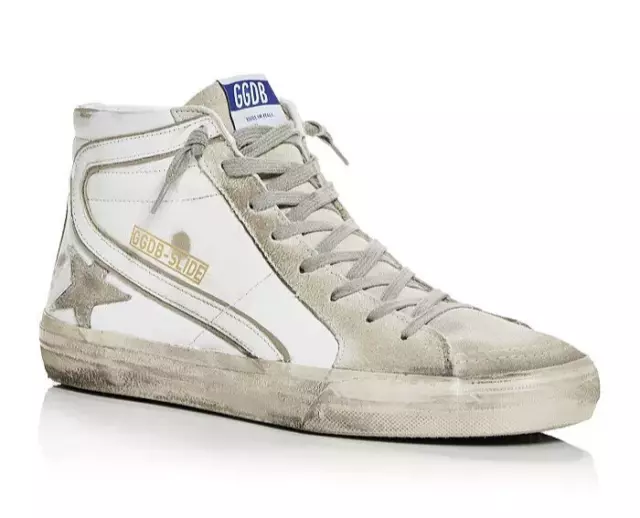 Golden Goose N28104* Mens White Leather Deluxe Brand High Top Sneakers Size EU41