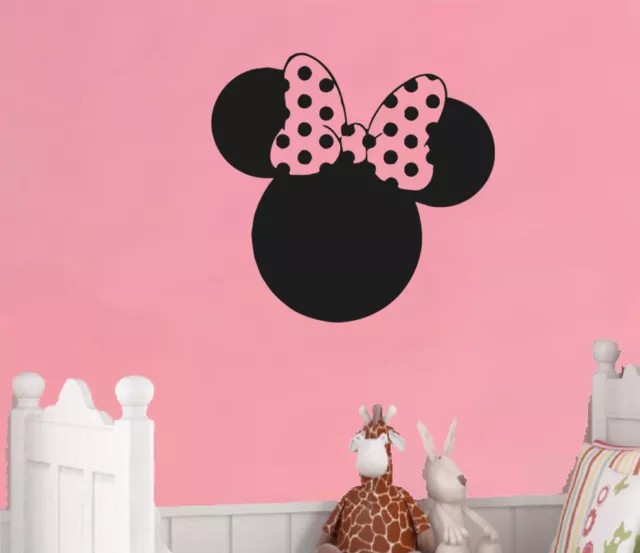 Minnie Mouse Head Bow Disney Character Cartoon Art Decal Sticker Picture Poster