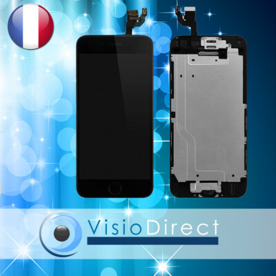 Ecran complet pour iPhone 6 Vitre tactile + LCD avec nappes et bouton home NOIR