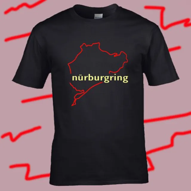 Nurburgring Racing Legendary Circuit Men's Black T-Shirt Size S-5XL