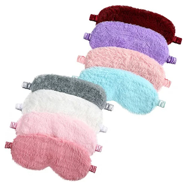 8pcs Plüsch -Augenmasken pelzige Schlafmasken tragbare Augenabdeckungen