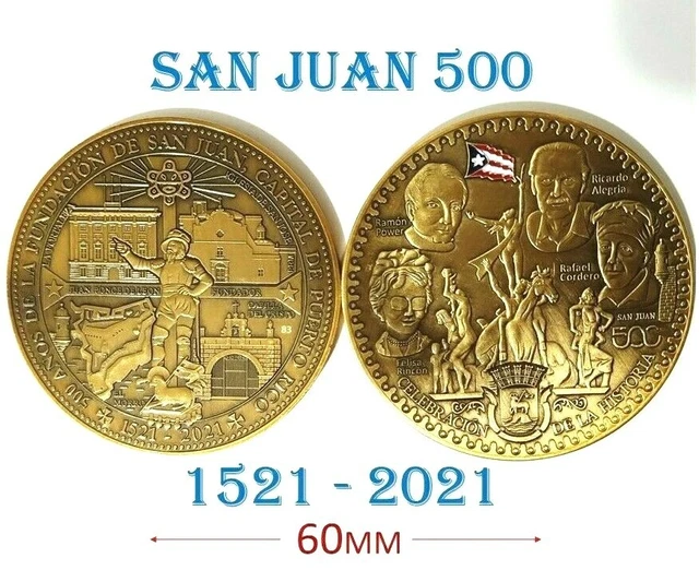 MEDALLA 5TO CENTENARIO SAN JUAN PUERTO RICO Procer Ilustre Token Ficha