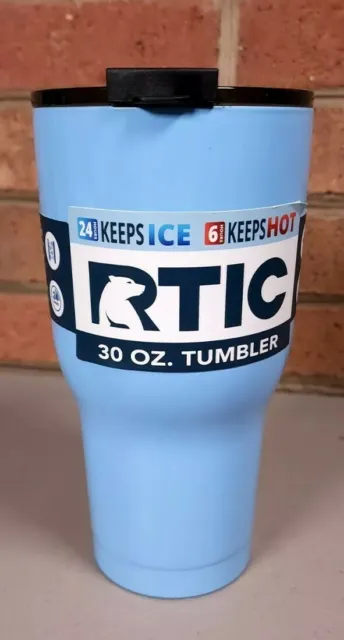 RTIC 30 oz Tumbler w/ Lid Insulated Baby Blue Stainless Steel Double Wall NEW
