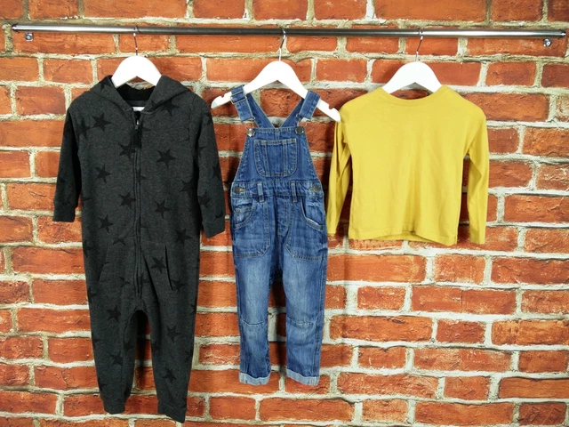 Baby Boys Bundle Age 18-24 Months Next J Lewis Dungarees Tee One Piece Hood 92Cm